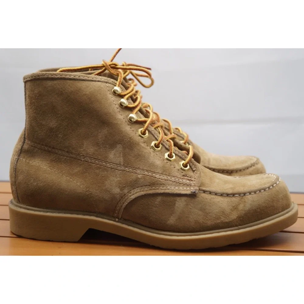 RARE VTG WOLVERINE SUEDE PIGSKIN Soft toe BOOT Sz 8.5(EEE) Wide